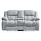 Global Furniture Usa Transitional Zaftig Fabric U250 Grey Reclining Sofa/Console Reclining Loveseat 4639 - alternate 3